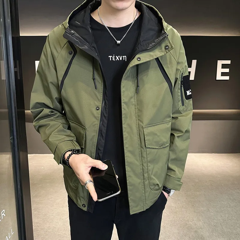 Faionable ort Hooded Workwear Jaet Men's Spring New Sle Versatile Clothes Cotton Blend Fabric Regular Sve Long Zipper
Faionable ort Hooded Workwear Jaet Men's Spring New Sle Versatile Clothes Cotton Blend Fabric Regular Sve Long Zipper