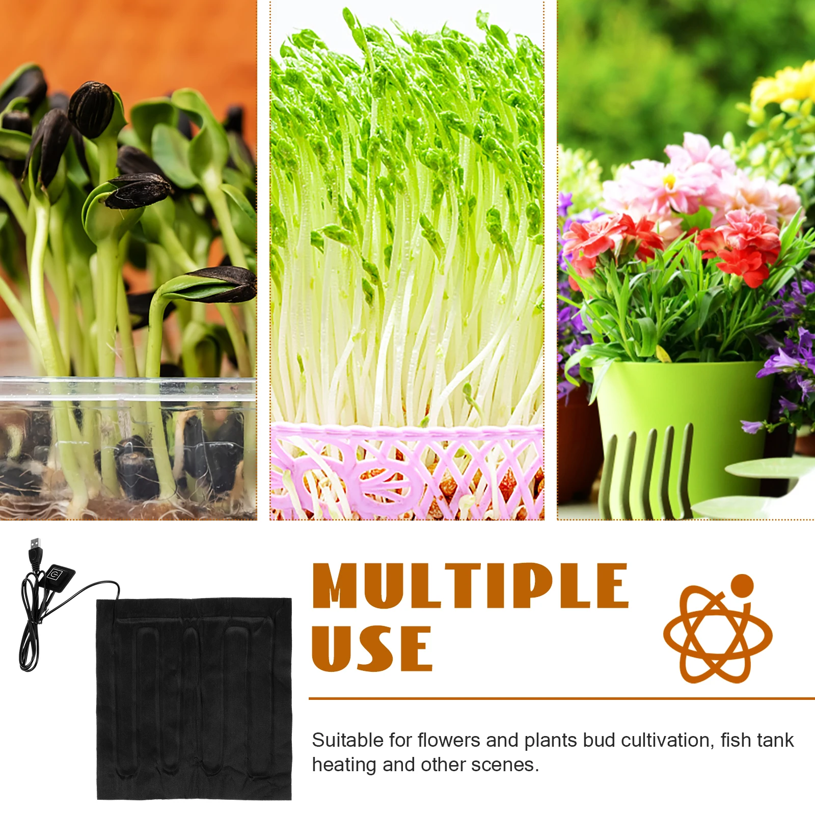 Plant Germination Heat Mat 22x22cm USB Heating Pad for Indoor Plants Flowers Bud Cultivation Greenhouse Warmer Plant Propagation
Plant Germination Heat Mat 22x22cm USB Heating Pad for Indoor Plants Flowers Bud Cultivation Greenhouse Warmer Plant Propagation