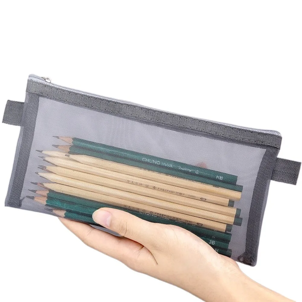 New Transparent Mesh Pencil Bag Nylon Large-Capacity Stationery Pouch Zipper Stationery Storage Bag Kids
New Transparent Mesh Pencil Bag Nylon Large-Capacity Stationery Pouch Zipper Stationery Storage Bag Kids
