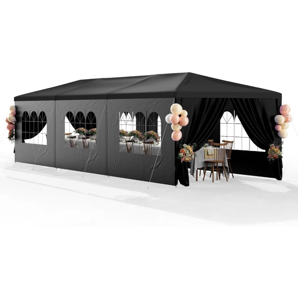 10x30 Black Outdoor Party Tent with 8 Removable Sidewalls Outdoor Tents for Parties Gazebo Canopy Tent Event Tent
10x30 Black Outdoor Party Tent with 8 Removable Sidewalls Outdoor Tents for Parties Gazebo Canopy Tent Event Tent