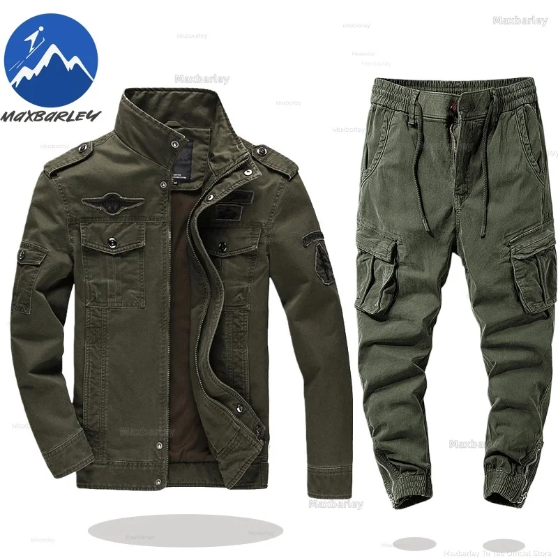 Maxbarley Men Sets Club Training pilots Jacket +Trousers Suit Male Multi pocket Work Clothes 2026 Autumn Moto Riding 2 piece Set
Maxbarley Men Sets Club Training pilots Jacket +Trousers Suit Male Multi pocket Work Clothes 2026 Autumn Moto Riding 2 piece Set