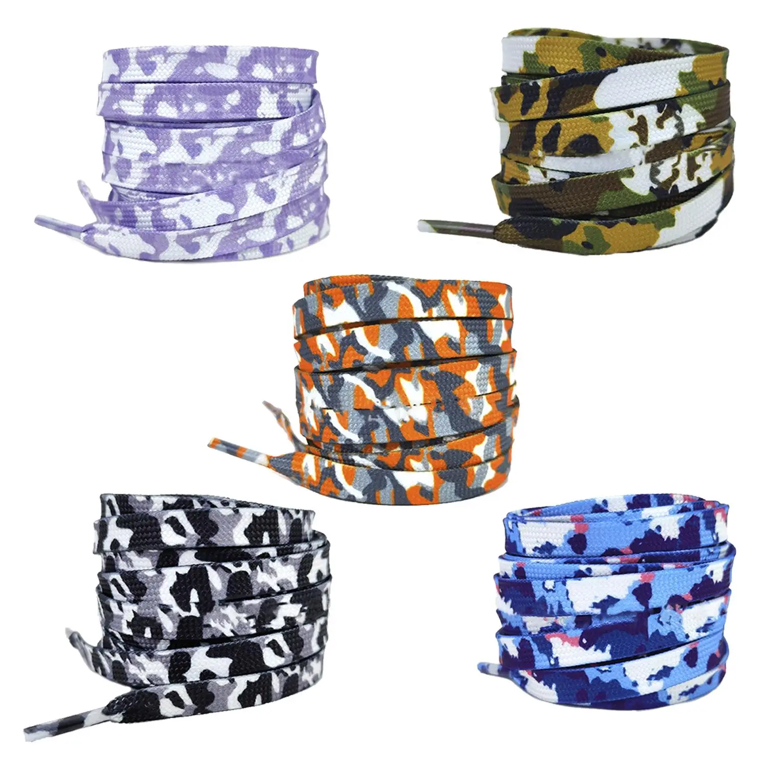 1 Pair Colorful Shoelaces Camouflage Print Flat Shoe Laces For Sneakers Boot Men And Women Leisure Shoestring Accessories
1 Pair Colorful Shoelaces Camouflage Print Flat Shoe Laces For Sneakers Boot Men And Women Leisure Shoestring Accessories