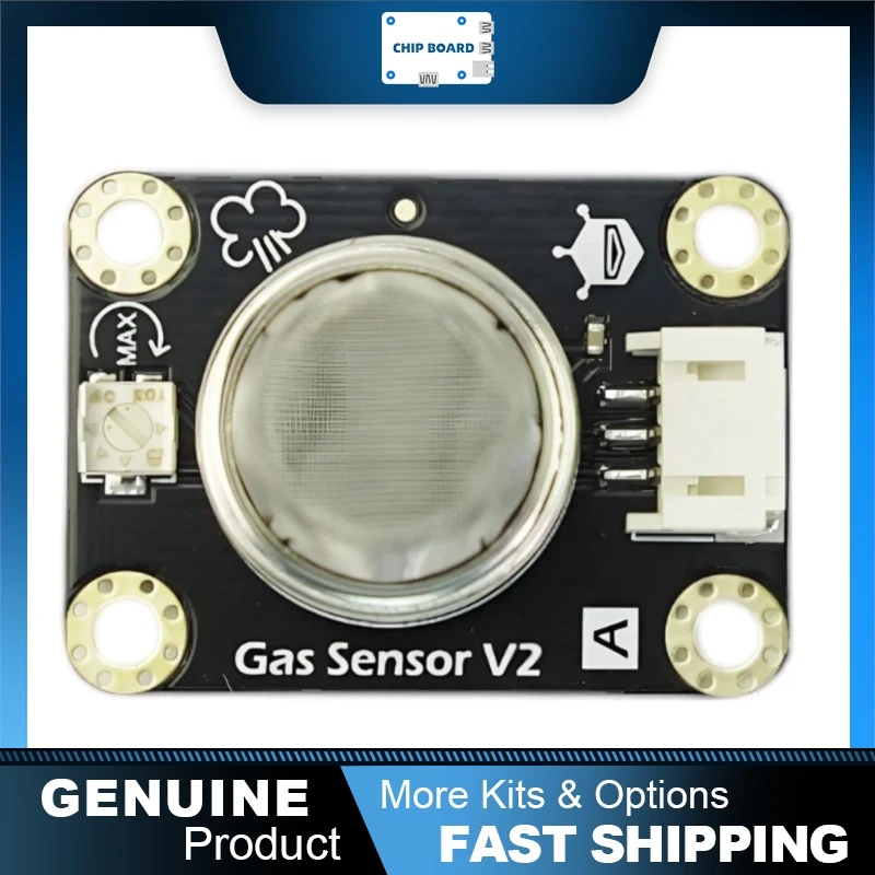 DFRobot Gravity MQ2 Analog Gas Sensor Module, LPG/Propane/Methane Detection, Quick Response Adjustable Sensitivity