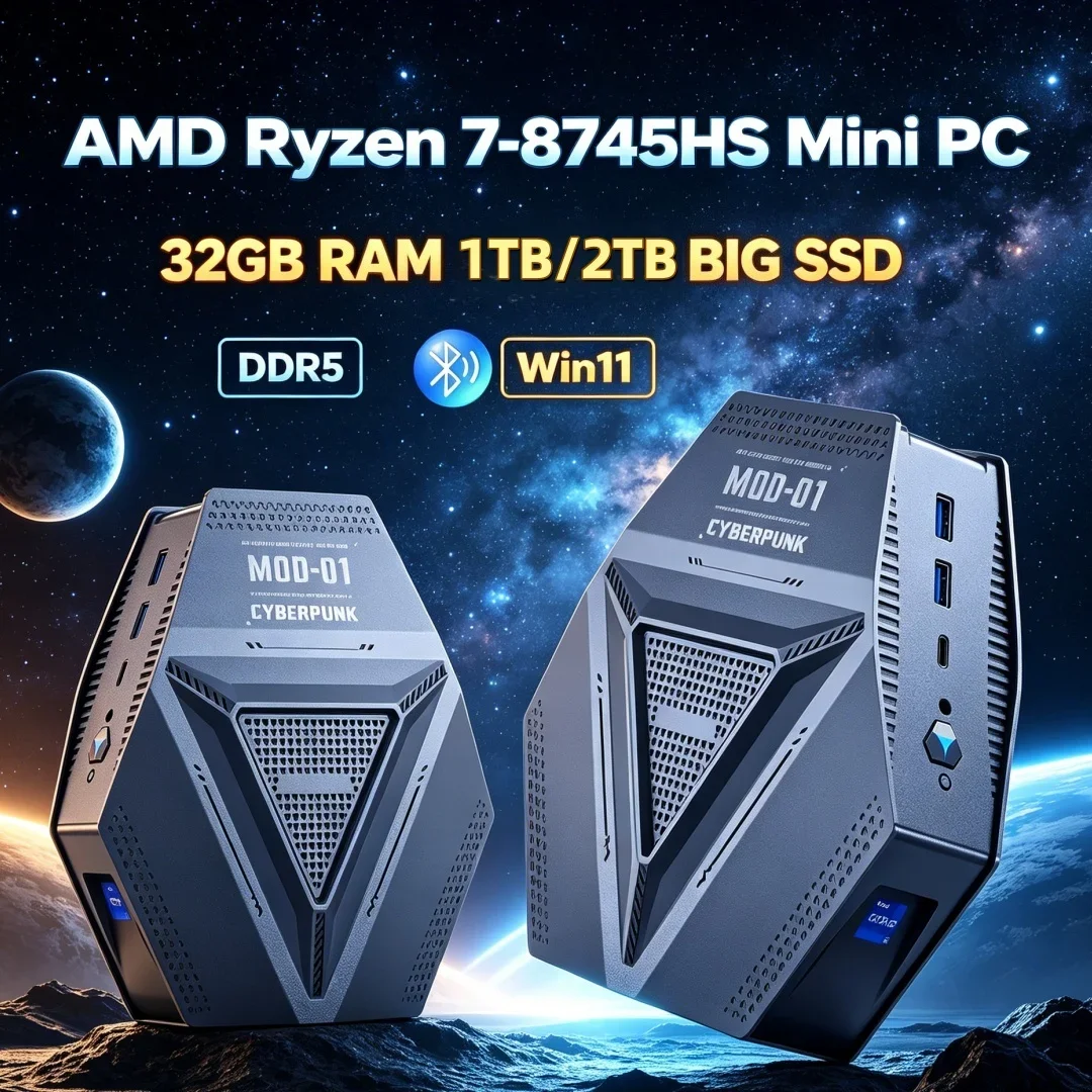 Ultra Stable Dual 2.5G LAN Gaming Mini PC AMD Ryzen 7 8745HS WIFI6 HD DP 2DDR5 4USB3.2 Windows11 Home Office PC
Ultra Stable Dual 2.5G LAN Gaming Mini PC AMD Ryzen 7 8745HS WIFI6 HD DP 2DDR5 4USB3.2 Windows11 Home Office PC