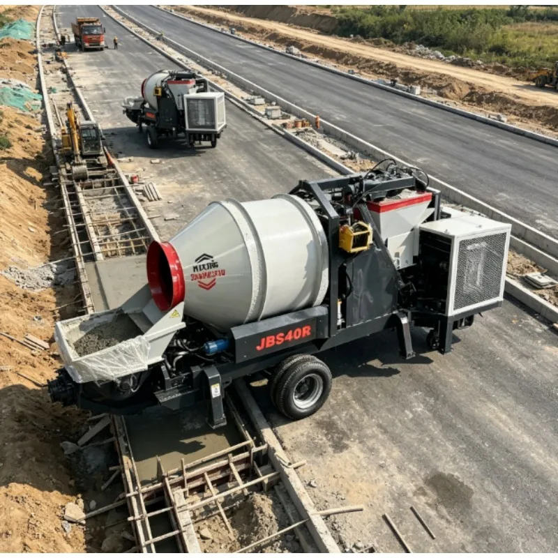 Customized Mobile Hydraulic System Diesel Power Engine 40m3/h Integrated Mixing Pump Concrete Mixer Pump
Customized Mobile Hydraulic System Diesel Power Engine 40m3/h Integrated Mixing Pump Concrete Mixer Pump