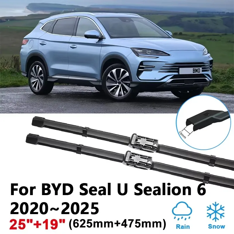 25"+19" For BYD Seal U Sealion 6 SA3 2020~2025 Song Plus DM-i EV Front Wiper Blades Rubber Windows Replacement Auto Accessories
25"+19" For BYD Seal U Sealion 6 SA3 2020~2025 Song Plus DM-i EV Front Wiper Blades Rubber Windows Replacement Auto Accessories