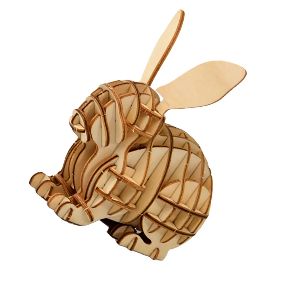 3D Wooden Rabbit Puzzle Handmade Creative Educational Kids Puzzle Improve Hands-on Ability Birthday Festival Gift
3D Wooden Rabbit Puzzle Handmade Creative Educational Kids Puzzle Improve Hands-on Ability Birthday Festival Gift