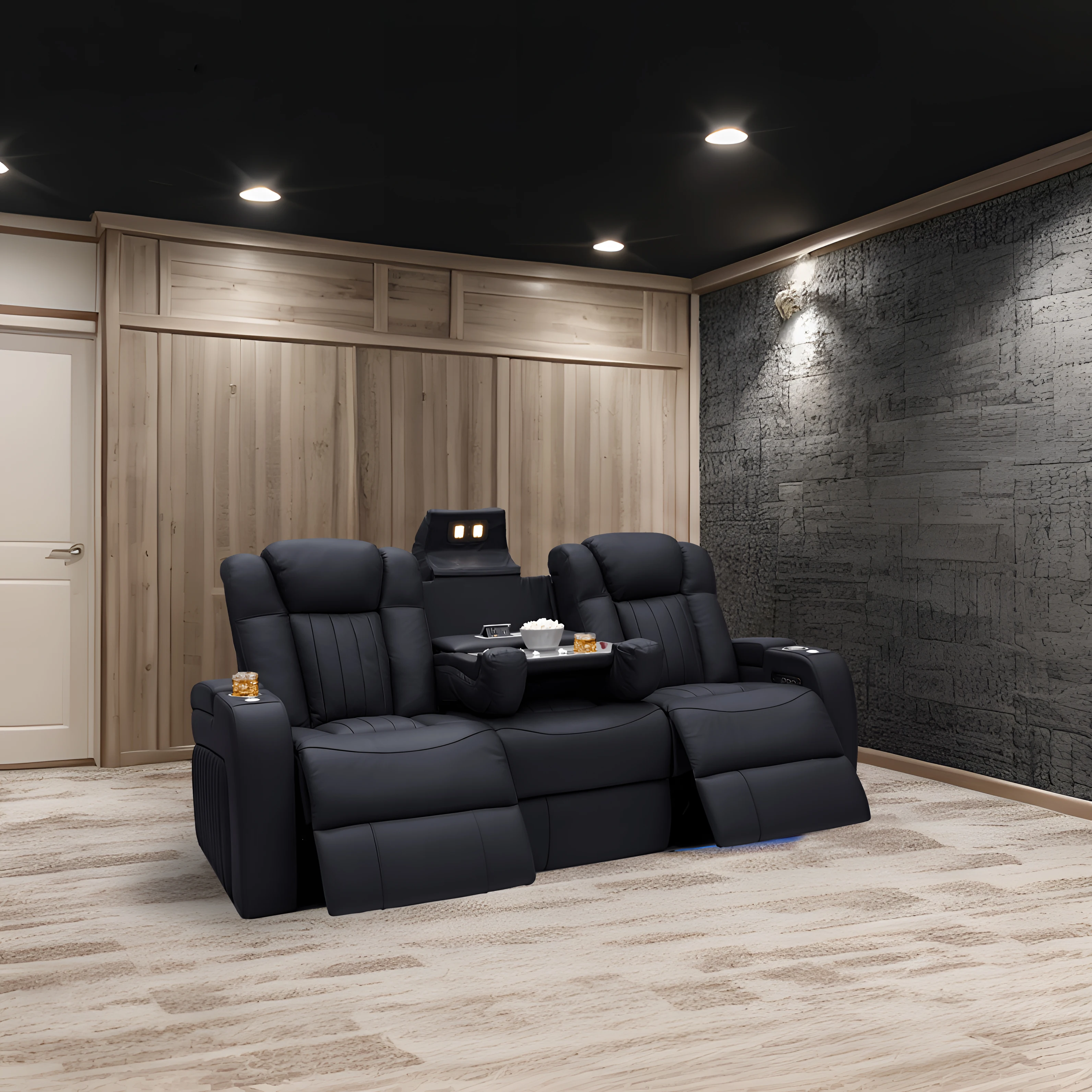 #High Quality Factory Direct Leather Recliner Electric Cinema Home Theater Sofa With Cooling Feature Cup Holder And Storage Box
#High Quality Factory Direct Leather Recliner Electric Cinema Home Theater Sofa With Cooling Feature Cup Holder And Storage Box