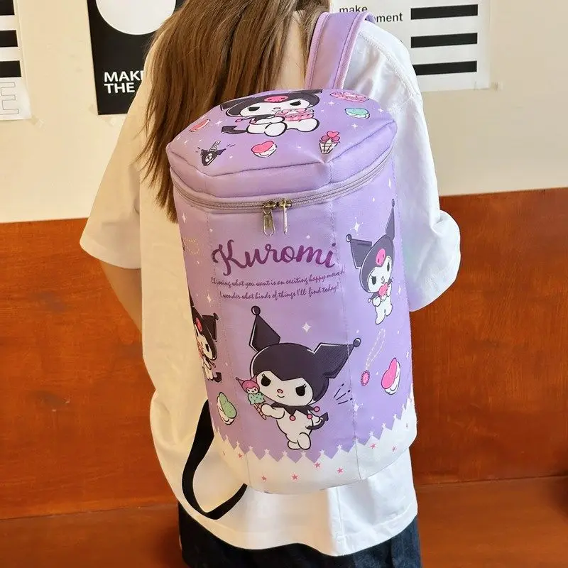 Рюкзак Sanrio Kuromi с новым узором, мультяшный фиолетовый ранец из ткани «Оксфорд» с милым рисунком, вместительная сумка для студентов, для хранения ракетки
Рюкзак Sanrio Kuromi с новым узором, мультяшный фиолетовый ранец из ткани «Оксфорд» с милым рисунком, вместительная сумка для студентов, для хранения ракетки