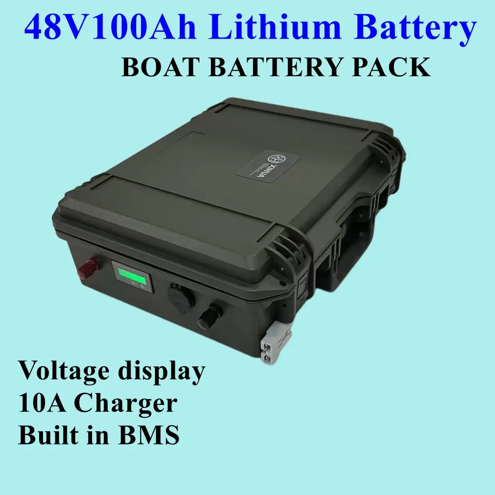 Valise à roulettes étanche au lithium-ion BMS, 48V, 100Ah, films, 7000W 5000W, boat motor livres,trolling motor charger 10A
Valise à roulettes étanche au lithium-ion BMS, 48V, 100Ah, films, 7000W 5000W, boat motor livres,trolling motor charger 10A