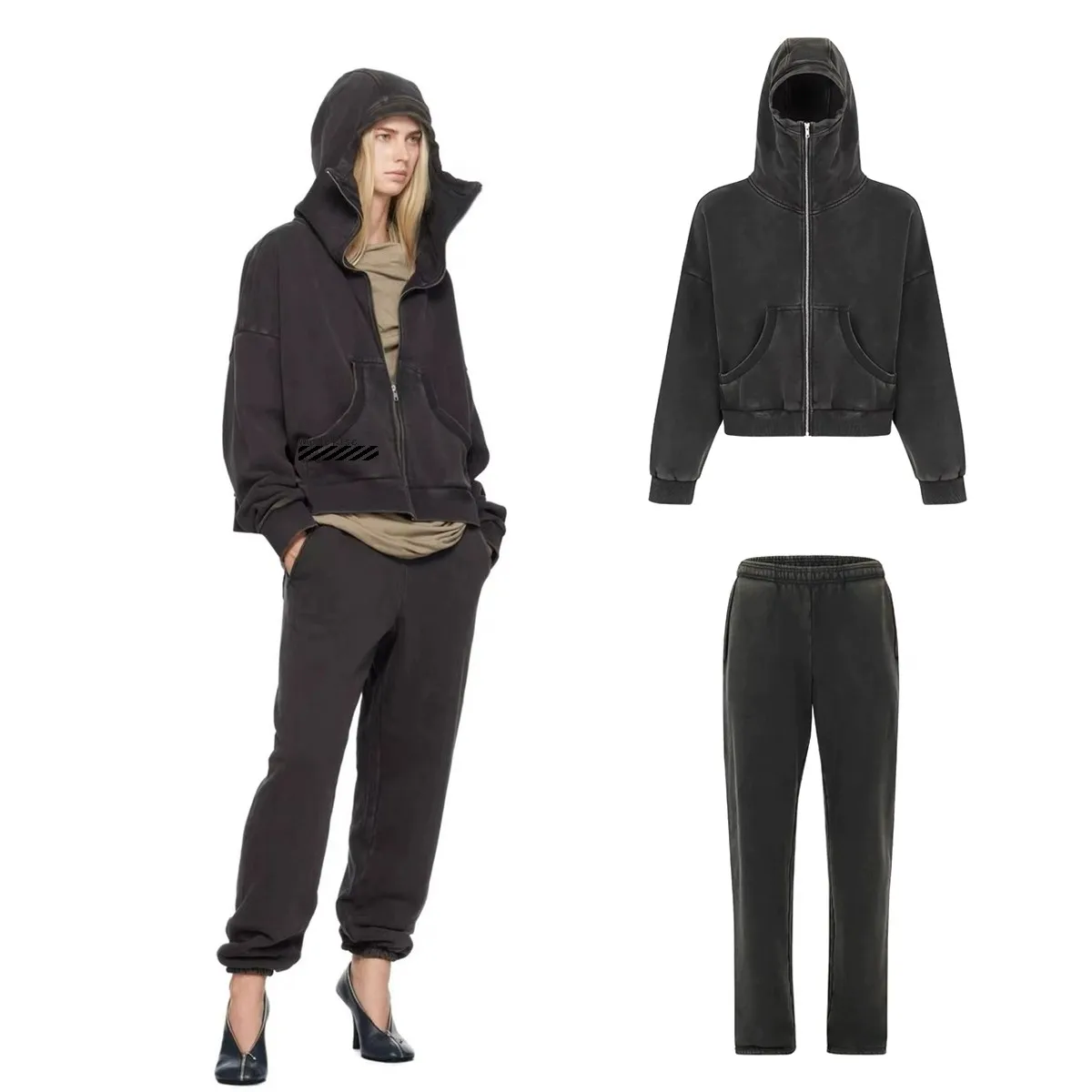 Entire Studios Hoodie Sweatshirt Autumn Winter Washed Black Loose Short Sleeve Long Sleeve Fleece Street Style Zipper Closure
Entire Studios Hoodie Sweatshirt Autumn Winter Washed Black Loose Short Sleeve Long Sleeve Fleece Street Style Zipper Closure