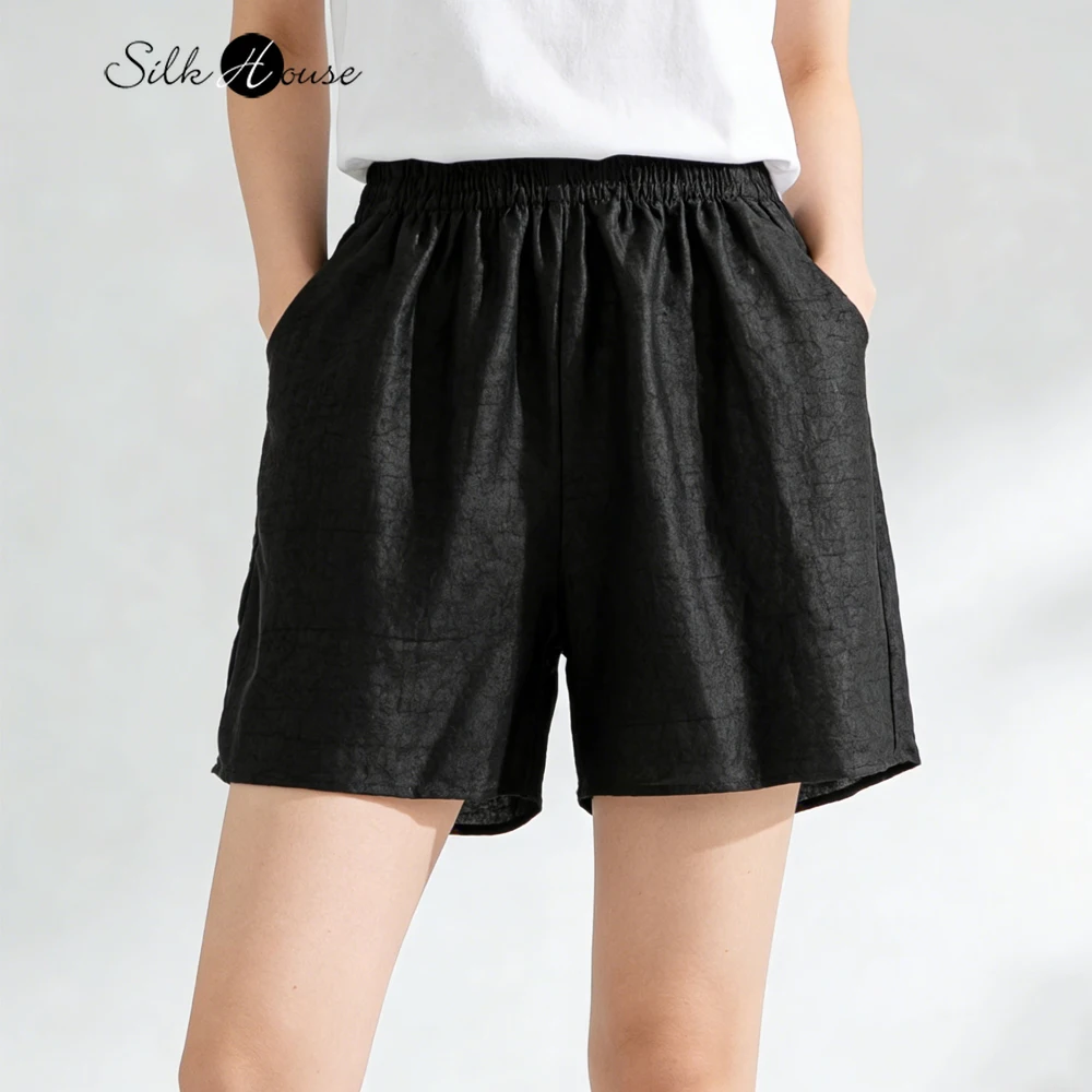 Women's Casual Summer New 100% Natural Mulberry Silk Fragrant Cloud Silk Turtle Cracked Elastic Waist Simple Versatile Shorts
Women's Casual Summer New 100% Natural Mulberry Silk Fragrant Cloud Silk Turtle Cracked Elastic Waist Simple Versatile Shorts