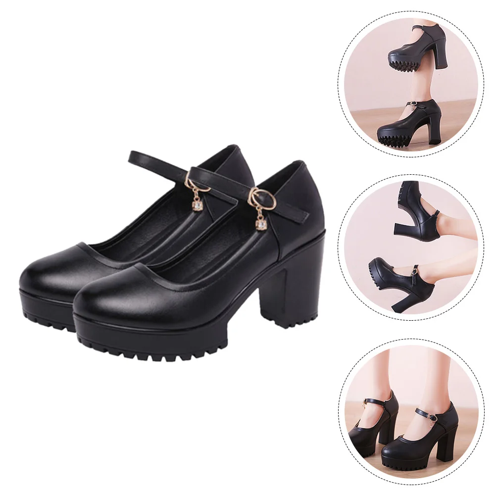 White Heels Pumps Non-skid Round Toe Shoes Casual High Stylish High-heeled Black Lady Chunky Women's
White Heels Pumps Non-skid Round Toe Shoes Casual High Stylish High-heeled Black Lady Chunky Women's
