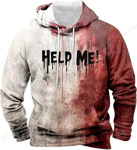 Horror Halloween Blood Letter 3d Print Hoodie Men Women Fashion Oversized Hoodie Sweatshirt Man Tracksuit Mens Clothing Moletom