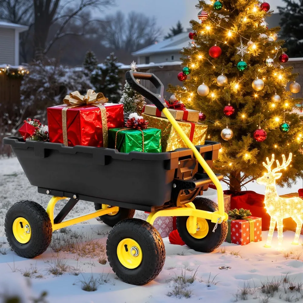 Garden Dump Cart, Utility Wagon Wheelbarrows with Quick-Release System & 4 Pneumatic Tires, Heavy Duty Yard Dump Wagon with St
Garden Dump Cart, Utility Wagon Wheelbarrows with Quick-Release System & 4 Pneumatic Tires, Heavy Duty Yard Dump Wagon with St