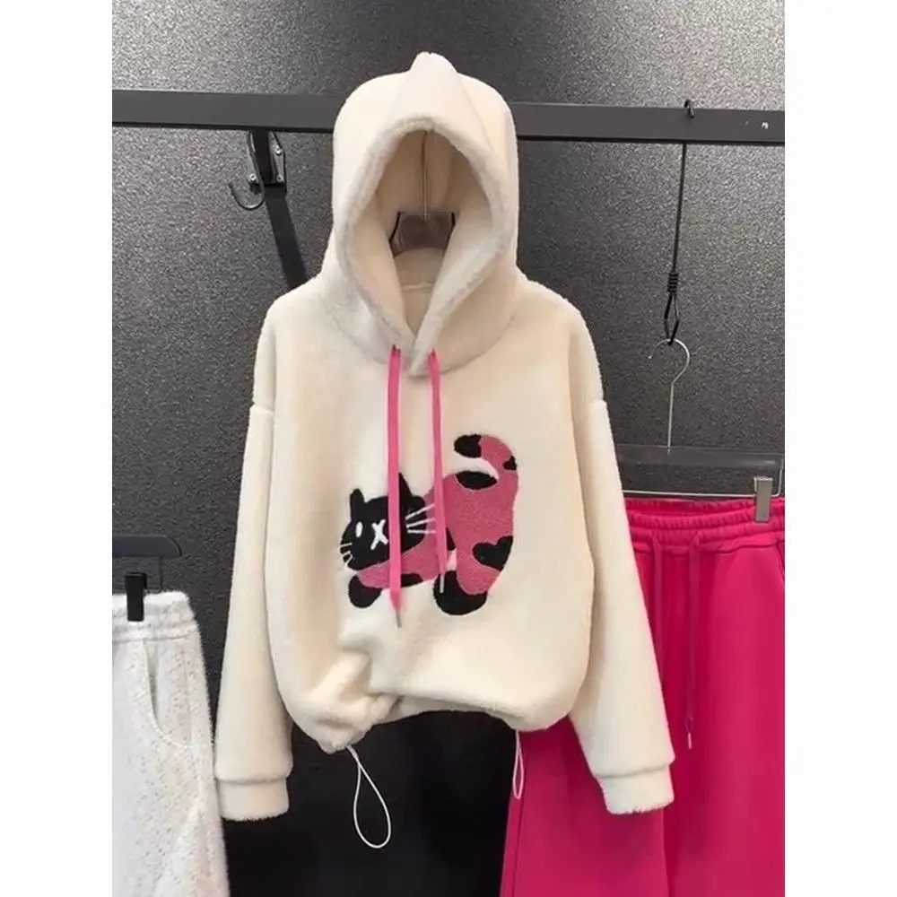 Gagarich модная женская толстовка премиум-класса из плотной овечьей шерсти с вышивкой кота с капюшоном женская осень-зима новый маленький теплый топ с капюшоном
Gagarich модная женская толстовка премиум-класса из плотной овечьей шерсти с вышивкой кота с капюшоном женская осень-зима новый маленький теплый топ с капюшоном