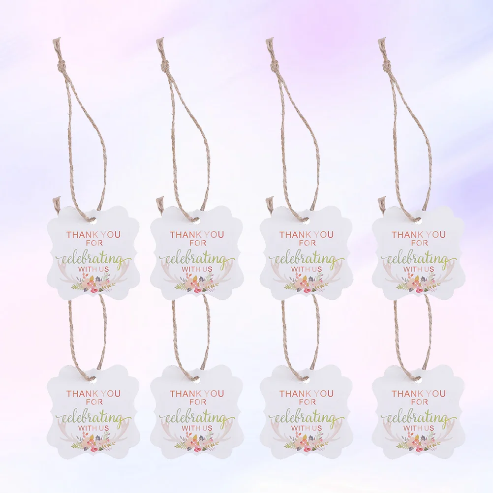 100pcs Gift Hangtag Antler Printed Decor Thank You Paper Hanging Tags with Twine String for Wedding Baking Gift Party
100pcs Gift Hangtag Antler Printed Decor Thank You Paper Hanging Tags with Twine String for Wedding Baking Gift Party