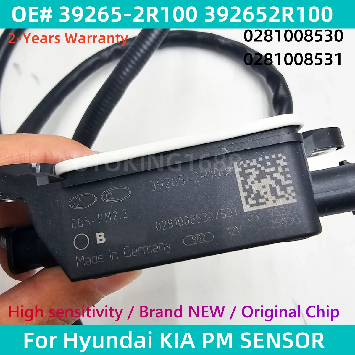 39265-2R100 392652R100 0281008530 0281008531 Particulate High Quality NEW Matter Sensor PM Sensor for Hyundai 39265 2R100
39265-2R100 392652R100 0281008530 0281008531 Particulate High Quality NEW Matter Sensor PM Sensor for Hyundai 39265 2R100