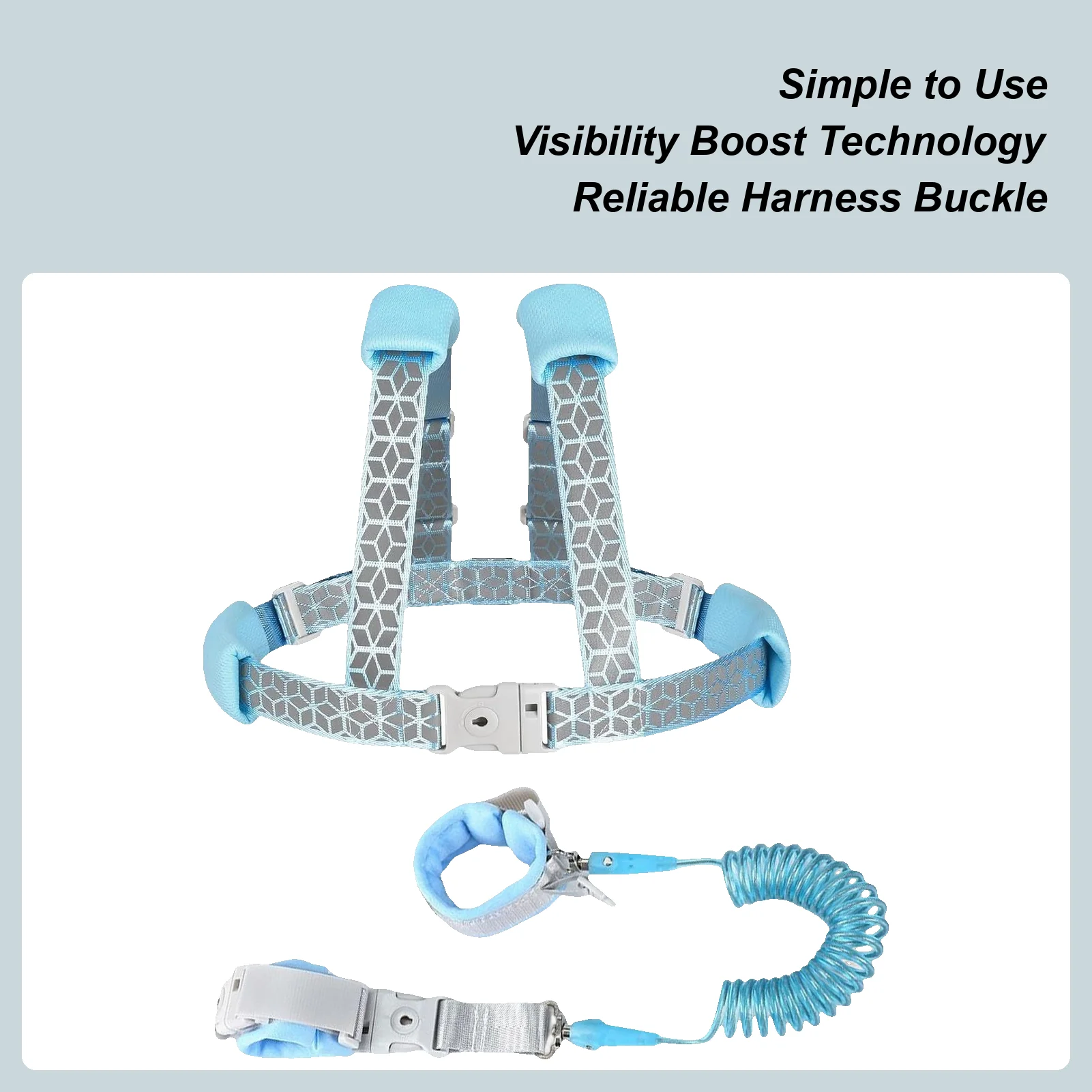 Kid Harness With Leash Baby Protection Tether Reflective Harness Adjustable Anti-Lost Wrist Link With Lock For Outdoor Travel
Kid Harness With Leash Baby Protection Tether Reflective Harness Adjustable Anti-Lost Wrist Link With Lock For Outdoor Travel