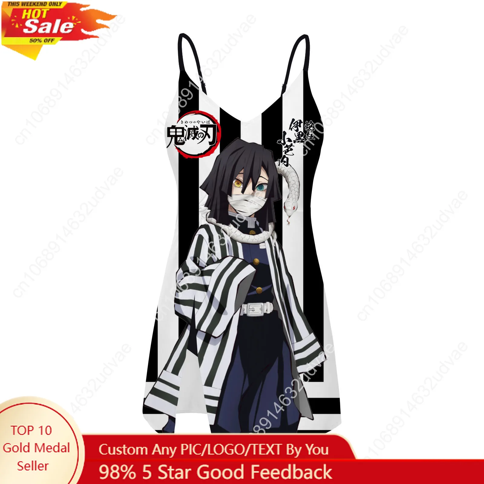 Obanai Iguro Kimetsu No Yaiba Sling Dress Swimsuit Womens Bathing Suits Personalized Swimwear Bikini Custom Made Beachwear
Obanai Iguro Kimetsu No Yaiba Sling Dress Swimsuit Womens Bathing Suits Personalized Swimwear Bikini Custom Made Beachwear