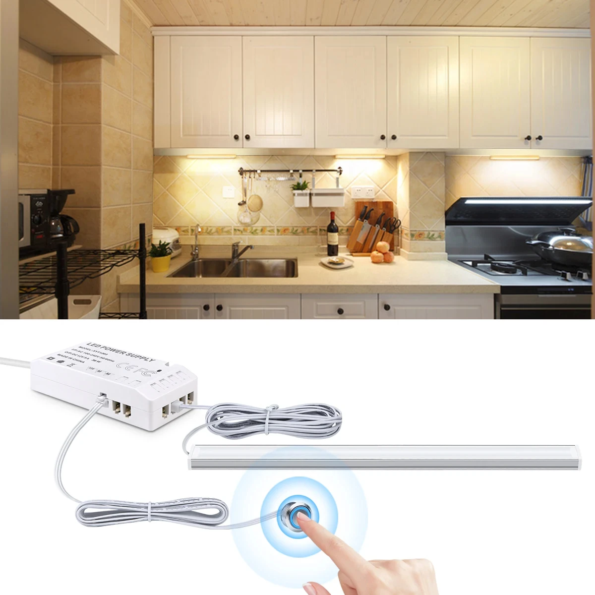 12v LED Aluminium Bar Light Tube Stepless Dimming Touch Sensor Swtich 30/40/50cm EU US Plug Wall Lamp Kitchen Cabinet Lighting
12v LED Aluminium Bar Light Tube Stepless Dimming Touch Sensor Swtich 30/40/50cm EU US Plug Wall Lamp Kitchen Cabinet Lighting