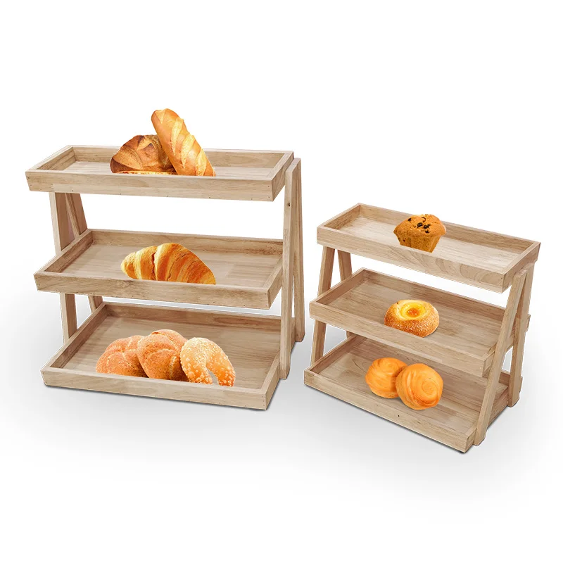 two-layer and three-layer rubber wood bracket display rack, bread rack, pastry cake baking display rack, free shipping in stock.
two-layer and three-layer rubber wood bracket display rack, bread rack, pastry cake baking display rack, free shipping in stock.