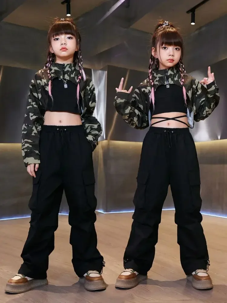 Baby girl Hip Hop Clothing Flame Print Jacket Top Black Casual Pockets Buckle Cargo Pants for Girl Jazz Dance Costume Clothes
Baby girl Hip Hop Clothing Flame Print Jacket Top Black Casual Pockets Buckle Cargo Pants for Girl Jazz Dance Costume Clothes