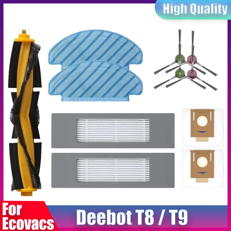 For ECOVACS Deebot T9 AIVI T8 AIVI N8 Pro dust bag Parts Main Side Brush HEPA Filter Robot Vacuum Cleaner Replacement Accesories
For ECOVACS Deebot T9 AIVI T8 AIVI N8 Pro dust bag Parts Main Side Brush HEPA Filter Robot Vacuum Cleaner Replacement Accesories