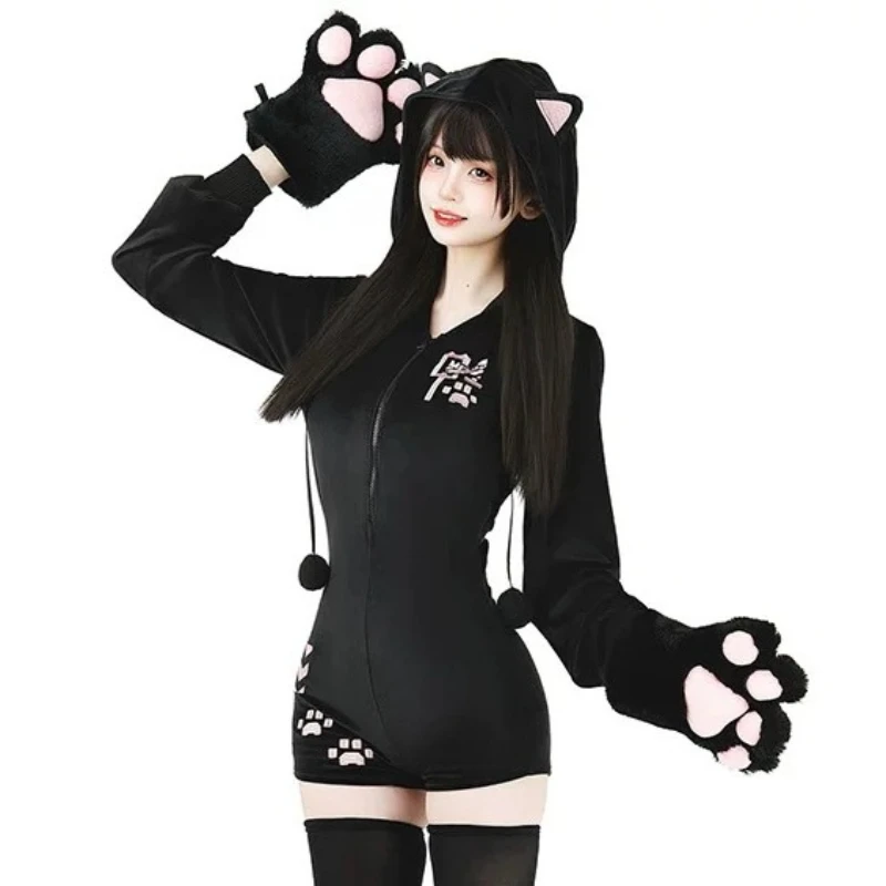 Anime Cute Cat Plush Hooded Bodysuit Cosplay Costume Pajama Set for Kittens One-piece Bottom Top Sweet Zipper Hoodie Paw Uniform
Anime Cute Cat Plush Hooded Bodysuit Cosplay Costume Pajama Set for Kittens One-piece Bottom Top Sweet Zipper Hoodie Paw Uniform