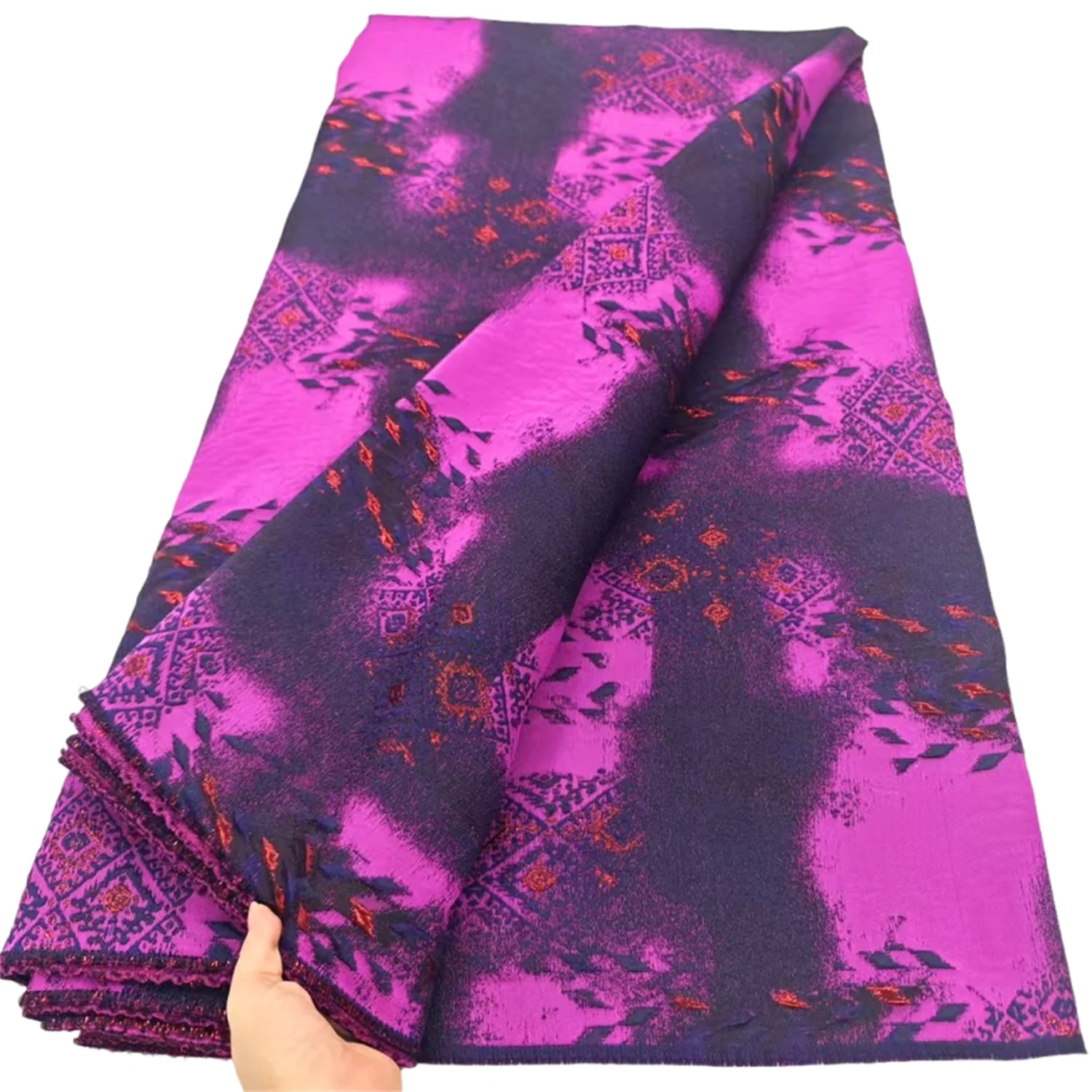 African Multicolor Damask Lace Fabrics Nigerian Jacquard Brocade 2025 Latest French Women Gilded Lace for Wedding Dresses Sewing
African Multicolor Damask Lace Fabrics Nigerian Jacquard Brocade 2025 Latest French Women Gilded Lace for Wedding Dresses Sewing