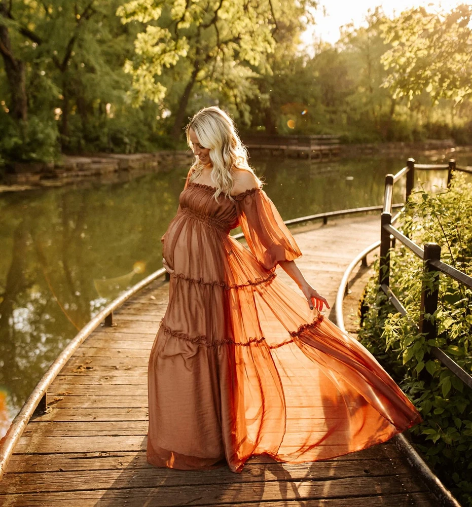 Maternity Photography Dress Off Shoulder Ruffle Sleeve Long Gown with Slit Soft Flowy Pregnant Photoshoot Outfit Baby Bump
Maternity Photography Dress Off Shoulder Ruffle Sleeve Long Gown with Slit Soft Flowy Pregnant Photoshoot Outfit Baby Bump