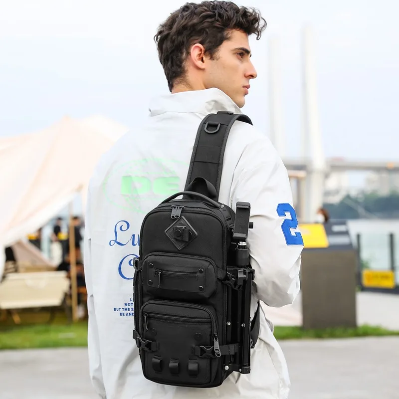 Men Tactical Chest Bag, Large Capacity Waterproof Crossbody Bag, Functional Outdoor Shoulder Bag
Men Tactical Chest Bag, Large Capacity Waterproof Crossbody Bag, Functional Outdoor Shoulder Bag