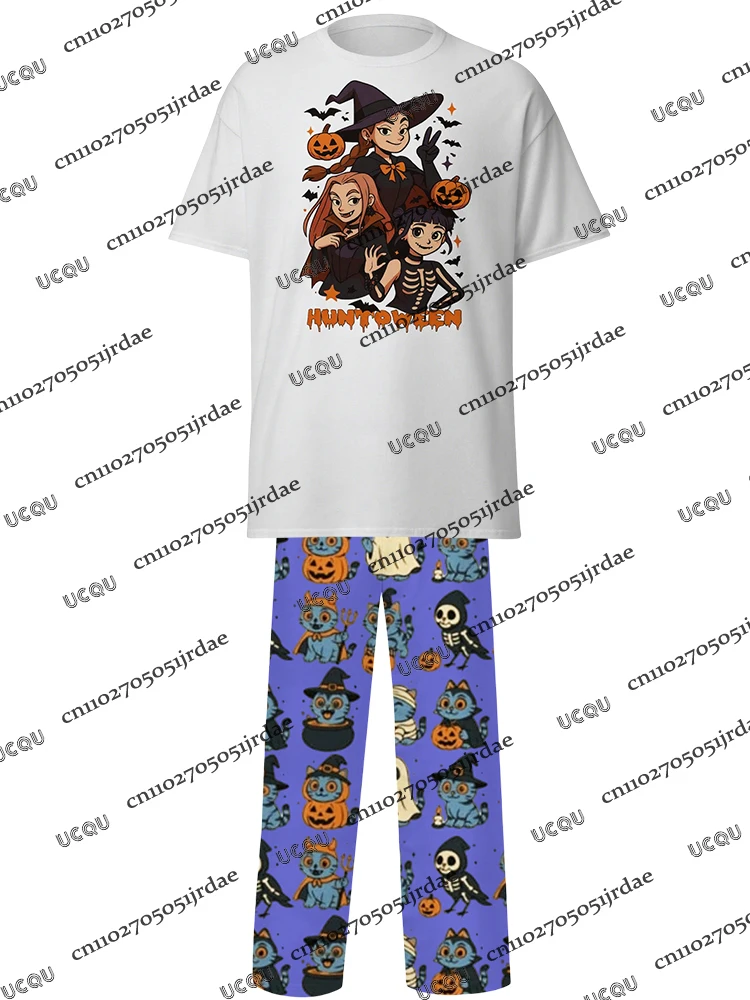 2025 Hot Sale K-Pop Demon Hunters Halloween Cotton T-shirt With Pajamas Pants Oversized Suits For Men Women Couple Clothing
2025 Hot Sale K-Pop Demon Hunters Halloween Cotton T-shirt With Pajamas Pants Oversized Suits For Men Women Couple Clothing