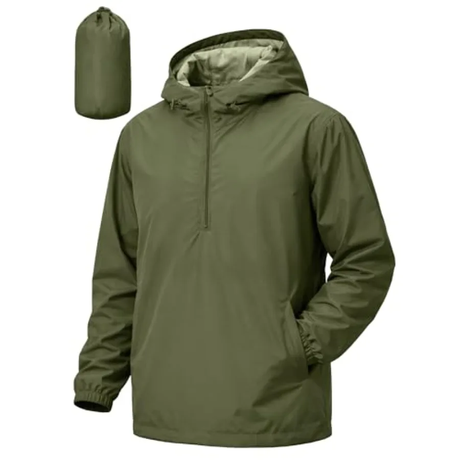UIQUR Men's Pullover Rain Jacket Waterproof Windbreaker Lightweight Packable Raincoat for Cycling Running Hiking Golf
UIQUR Men's Pullover Rain Jacket Waterproof Windbreaker Lightweight Packable Raincoat for Cycling Running Hiking Golf