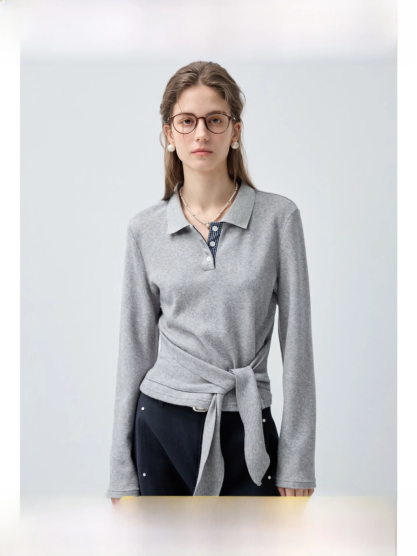 plus Size Women's T-Shirt Regular Fit Long Sleeve Casual Style Slimming Effect Autumn Top Flared Collar Versatile Fashion
plus Size Women's T-Shirt Regular Fit Long Sleeve Casual Style Slimming Effect Autumn Top Flared Collar Versatile Fashion