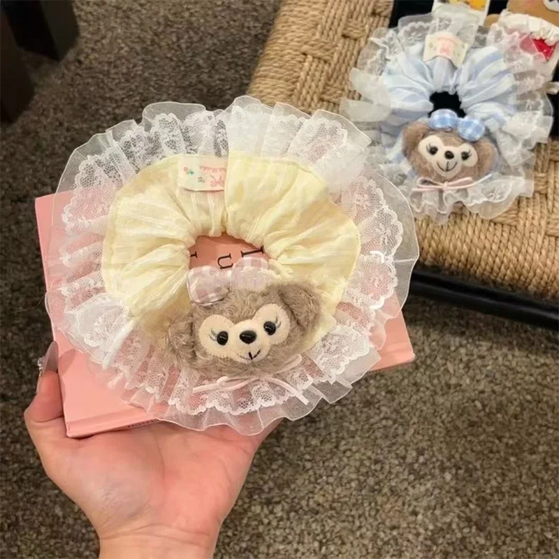 Disney Duffy Bear Hair Tie Cute Sweet Lace Scrunchie Cartoon Stripe Bow Elasticity Rubber Band Girl High Ponytail Headwear Gift
Disney Duffy Bear Hair Tie Cute Sweet Lace Scrunchie Cartoon Stripe Bow Elasticity Rubber Band Girl High Ponytail Headwear Gift