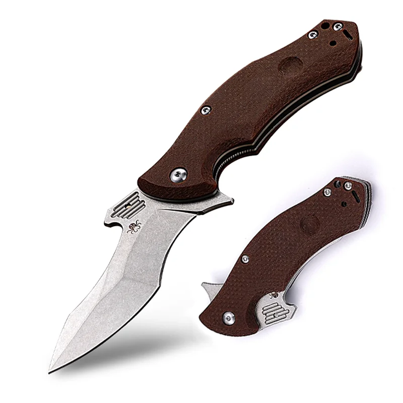 HWZBBEN J069 Camping Tool Folding Pocket Knife High Quality Brown Linen Micarta Handle Steel Blade EDC Tactical Self Defense
HWZBBEN J069 Camping Tool Folding Pocket Knife High Quality Brown Linen Micarta Handle Steel Blade EDC Tactical Self Defense