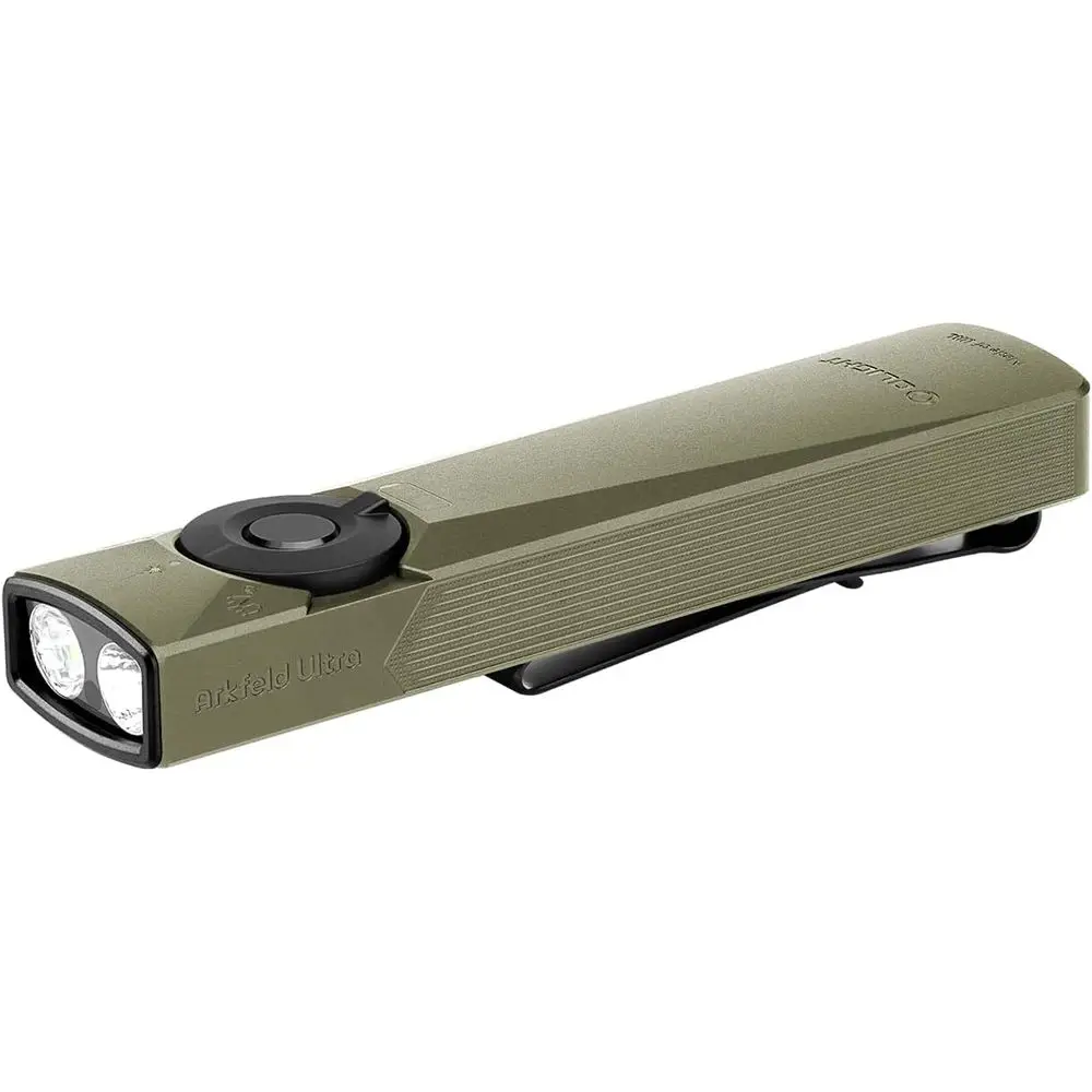 Ultra-Bright 1400 Lumens EDC Flashlight, Rechargeable Compact Light with White, UV, and Green LEDs for Inspection and Work (Oliv
Ultra-Bright 1400 Lumens EDC Flashlight, Rechargeable Compact Light with White, UV, and Green LEDs for Inspection and Work (Oliv