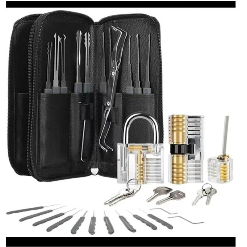 27 Piece Locksmith Automatic Lock Picking Tool Combination Kit, Three Lock Combination Titanium Plated Car Unlocking Puller Kit
27 Piece Locksmith Automatic Lock Picking Tool Combination Kit, Three Lock Combination Titanium Plated Car Unlocking Puller Kit