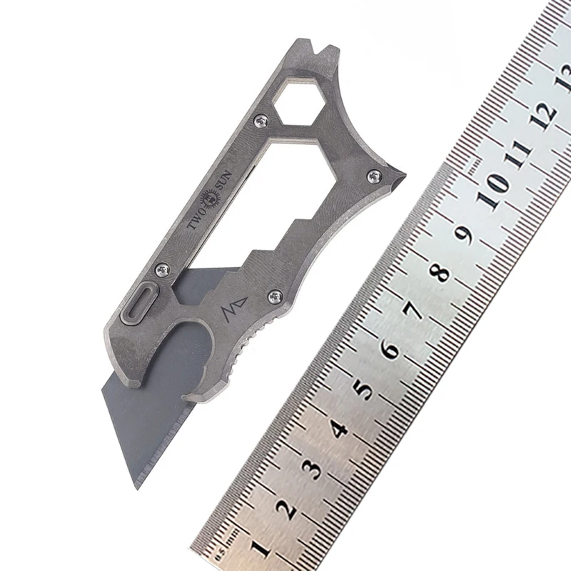 Универсальный нож TC4 из титанового сплава с открывалкой для бутылок с 10 лезвиями, уличный/EDC ремонтный гаджет, нож для обоев, карманный нож
Универсальный нож TC4 из титанового сплава с открывалкой для бутылок с 10 лезвиями, уличный/EDC ремонтный гаджет, нож для обоев, карманный нож