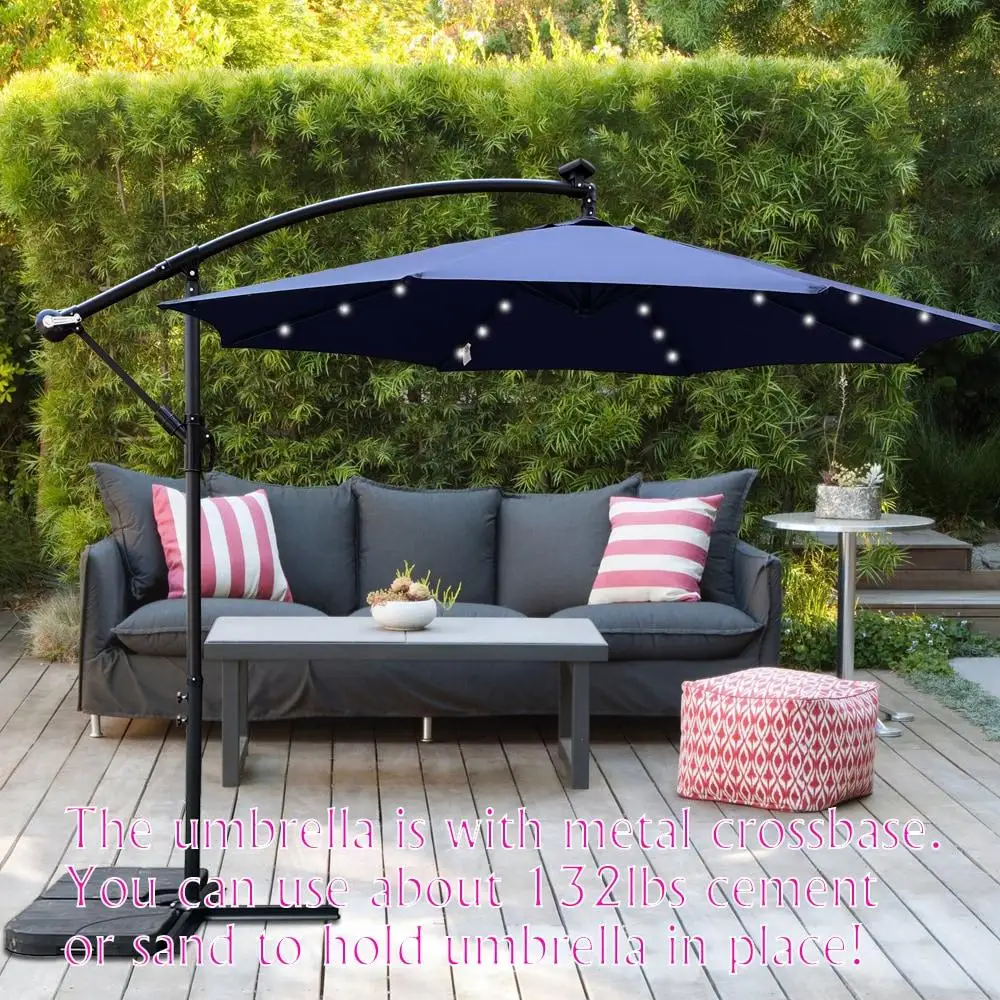 10 ft Outdoor Patio Umbrella Solar Powered LED Lighted Sun Shade Market Waterproof 8 Ribs Umbrella for Home Garden Deck Backyard
10 ft Outdoor Patio Umbrella Solar Powered LED Lighted Sun Shade Market Waterproof 8 Ribs Umbrella for Home Garden Deck Backyard