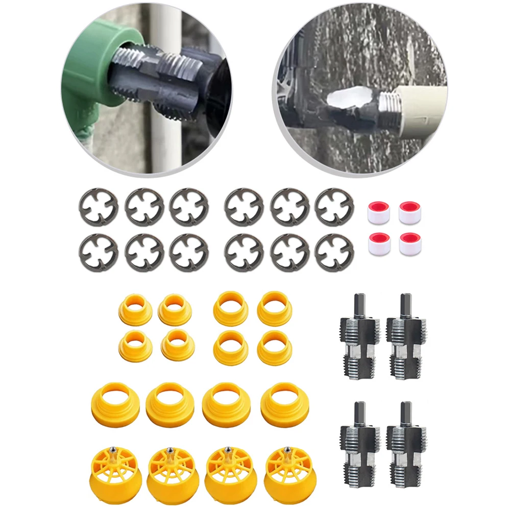 4sets Versatile PVC Pipe Threader 4 And 6 Point Water Pipe Opener Electric Hole Opener Water Pipe Die Raw Tape Kit
4sets Versatile PVC Pipe Threader 4 And 6 Point Water Pipe Opener Electric Hole Opener Water Pipe Die Raw Tape Kit