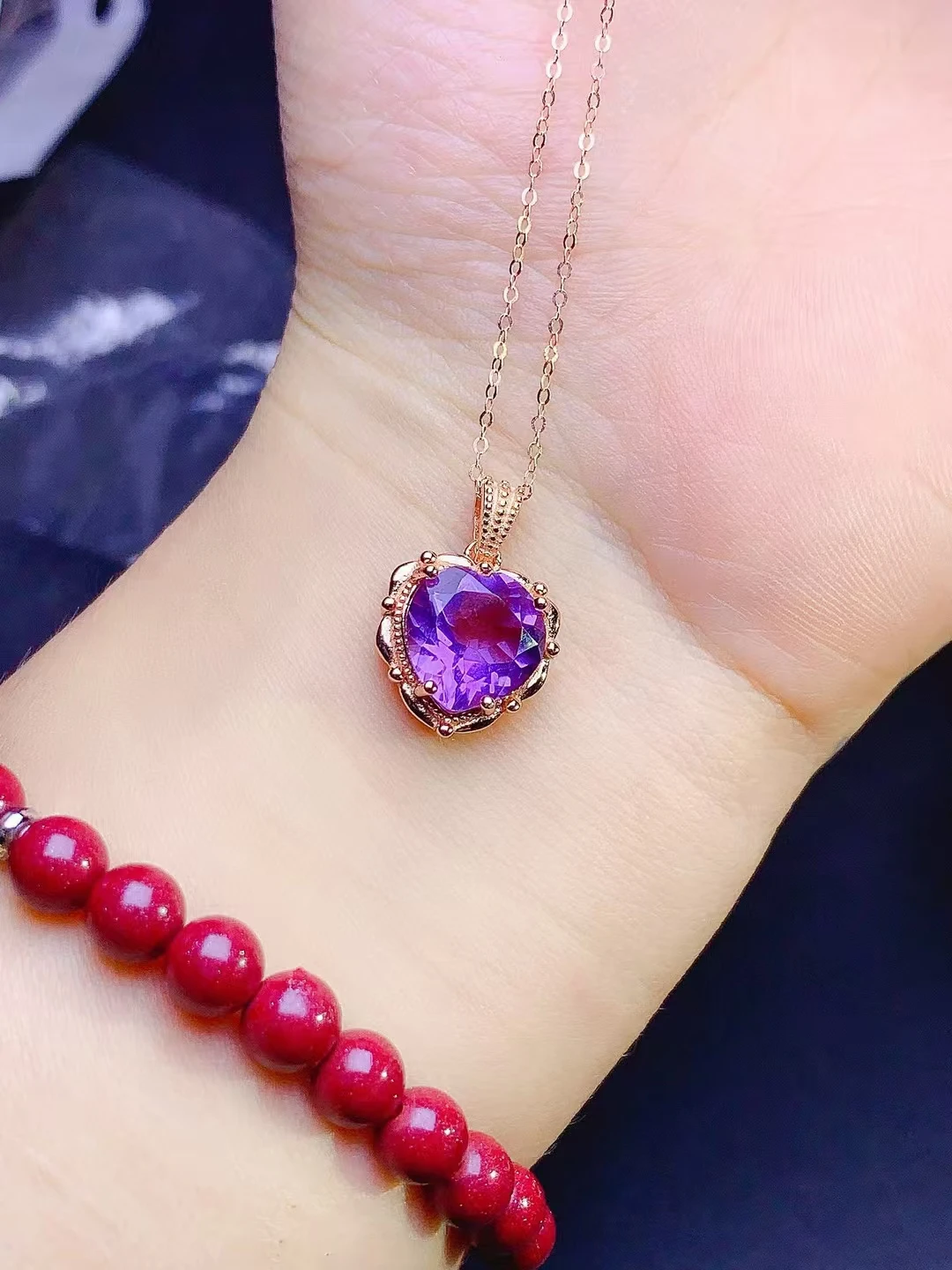 KJJEAXCMY Fine Jewelry Natural Brazilian Amethyst Women's Pendant S925 Pure Silver Exquisite Inlaid High Clarity Gem Support Te
KJJEAXCMY Fine Jewelry Natural Brazilian Amethyst Women's Pendant S925 Pure Silver Exquisite Inlaid High Clarity Gem Support Te