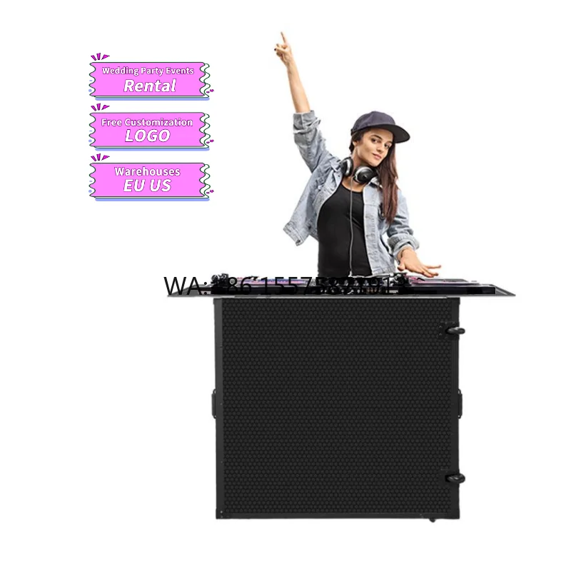 Hot Sale Foldable Portable DJ Booth Black DJ Table for Club Party Wedding Trade Show
Hot Sale Foldable Portable DJ Booth Black DJ Table for Club Party Wedding Trade Show