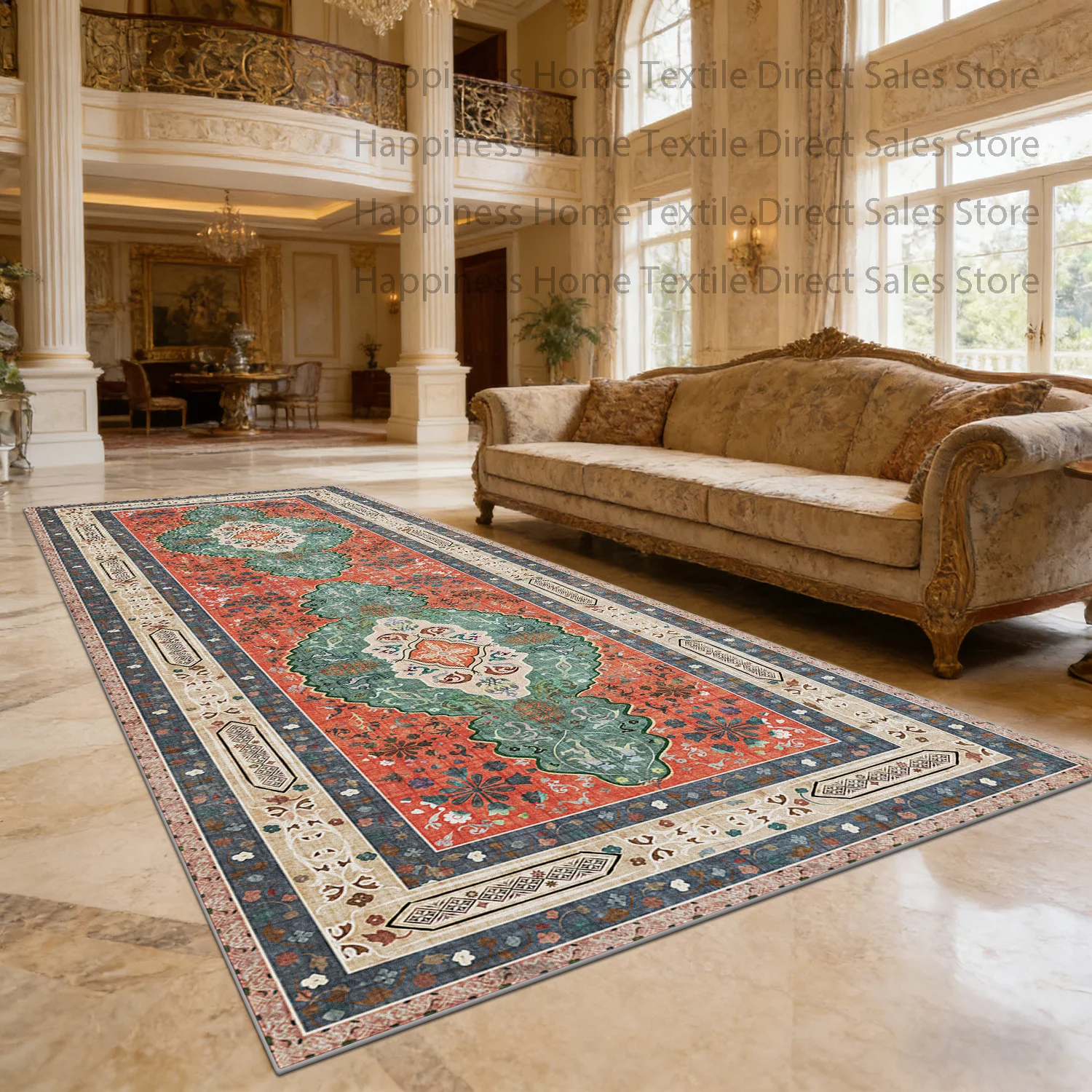 Persian Retro Living Room Luxury Carpet Decoration Bedroom Machine Washable Antiskid High-end Rug Short Velvet Soft Kitchen Mat
Persian Retro Living Room Luxury Carpet Decoration Bedroom Machine Washable Antiskid High-end Rug Short Velvet Soft Kitchen Mat