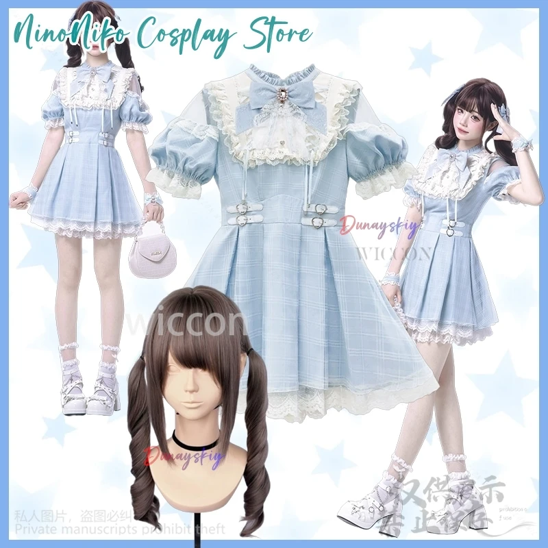 Jirai Kei Girls Cosplay Anime Japanese Aqua Sweet Lolita Bow Lace Ruffles Off Shoulder Gothic Y2k Kawaii Halloween Party Cos
Jirai Kei Girls Cosplay Anime Japanese Aqua Sweet Lolita Bow Lace Ruffles Off Shoulder Gothic Y2k Kawaii Halloween Party Cos