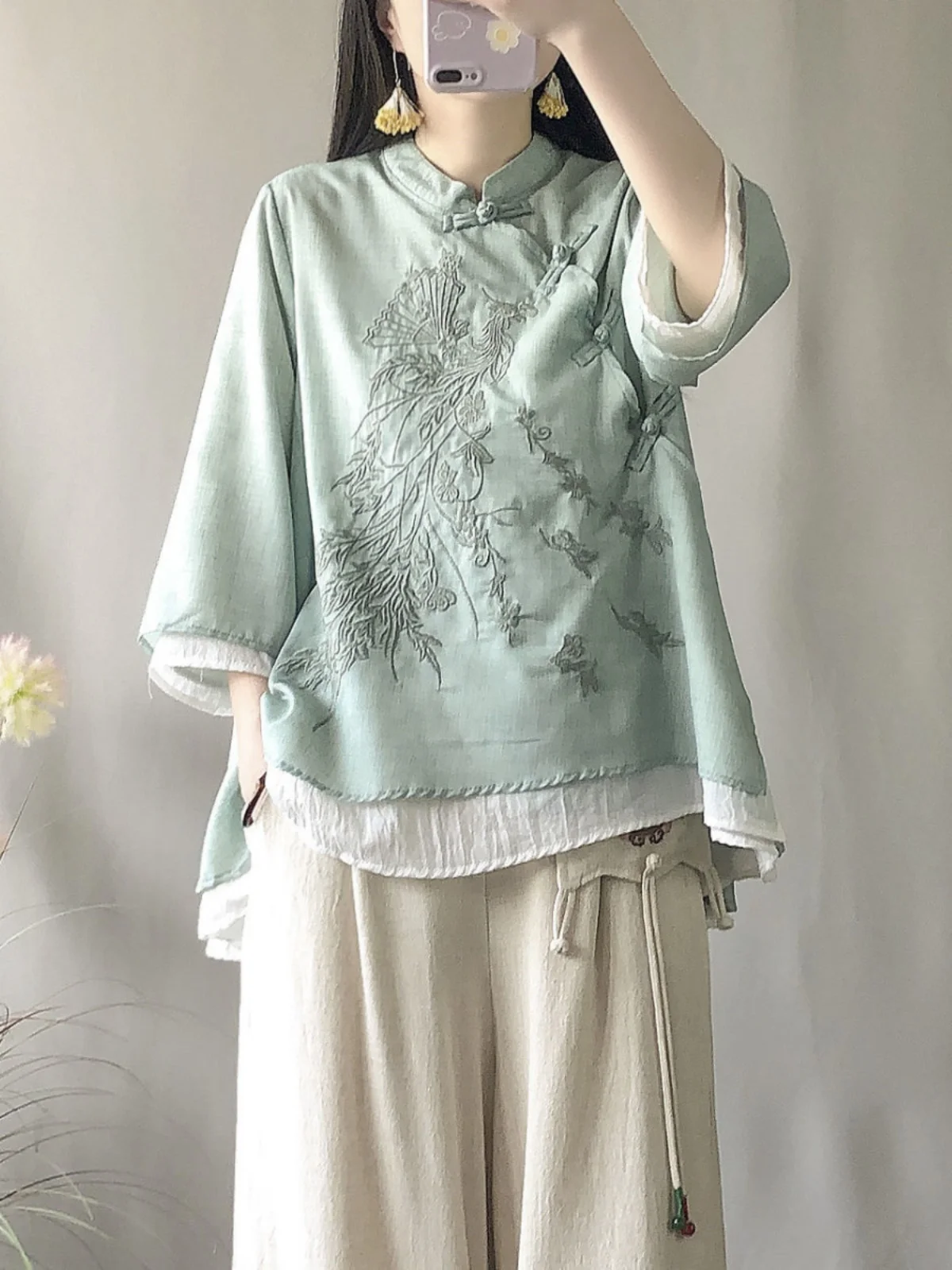 Loose Women's Hanfu Set Large Size Tea Clothes Zen Style Chinese National Style Tang Suit Upgraded Version Cotton Material
Loose Women's Hanfu Set Large Size Tea Clothes Zen Style Chinese National Style Tang Suit Upgraded Version Cotton Material