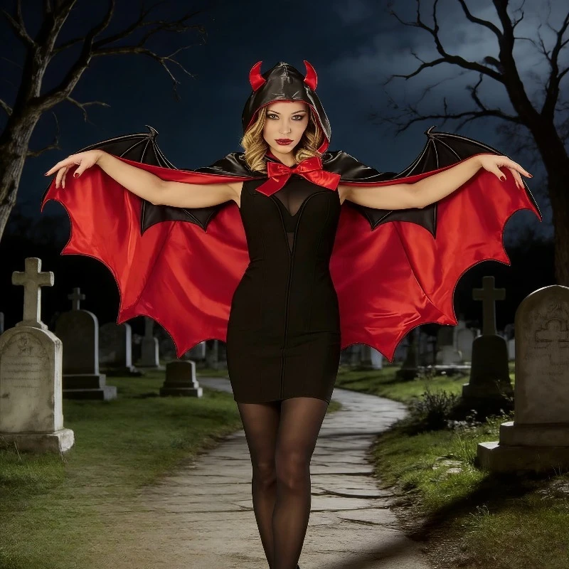 Black Vampire Cloak Halloween Costume Cape for Adults Kids Cosplay Theme Party Dress Up Prop
Black Vampire Cloak Halloween Costume Cape for Adults Kids Cosplay Theme Party Dress Up Prop