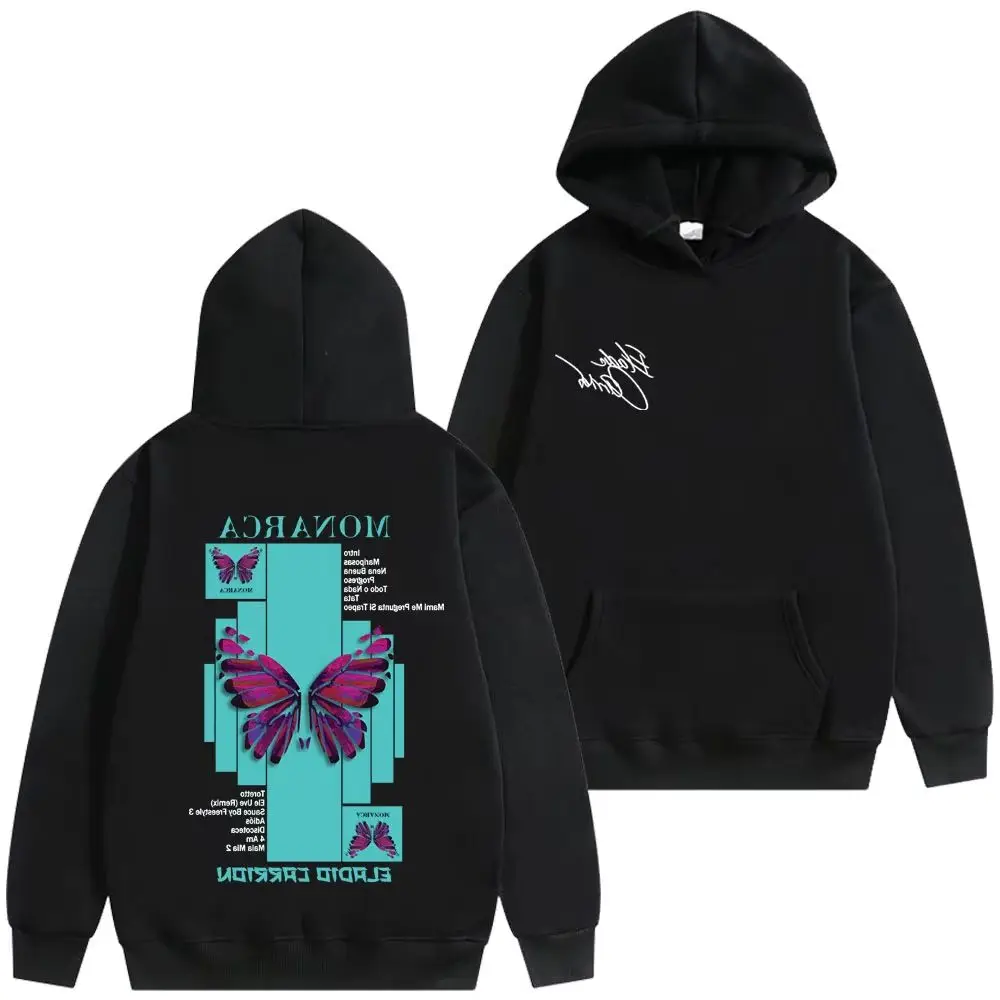 Hot Sale Rapper Eladio Carrion Monarca Album Graphic Hoodie Men Women Hip Hop Fashion Trend Streetwear Male Oversized Sweatshirt
Hot Sale Rapper Eladio Carrion Monarca Album Graphic Hoodie Men Women Hip Hop Fashion Trend Streetwear Male Oversized Sweatshirt