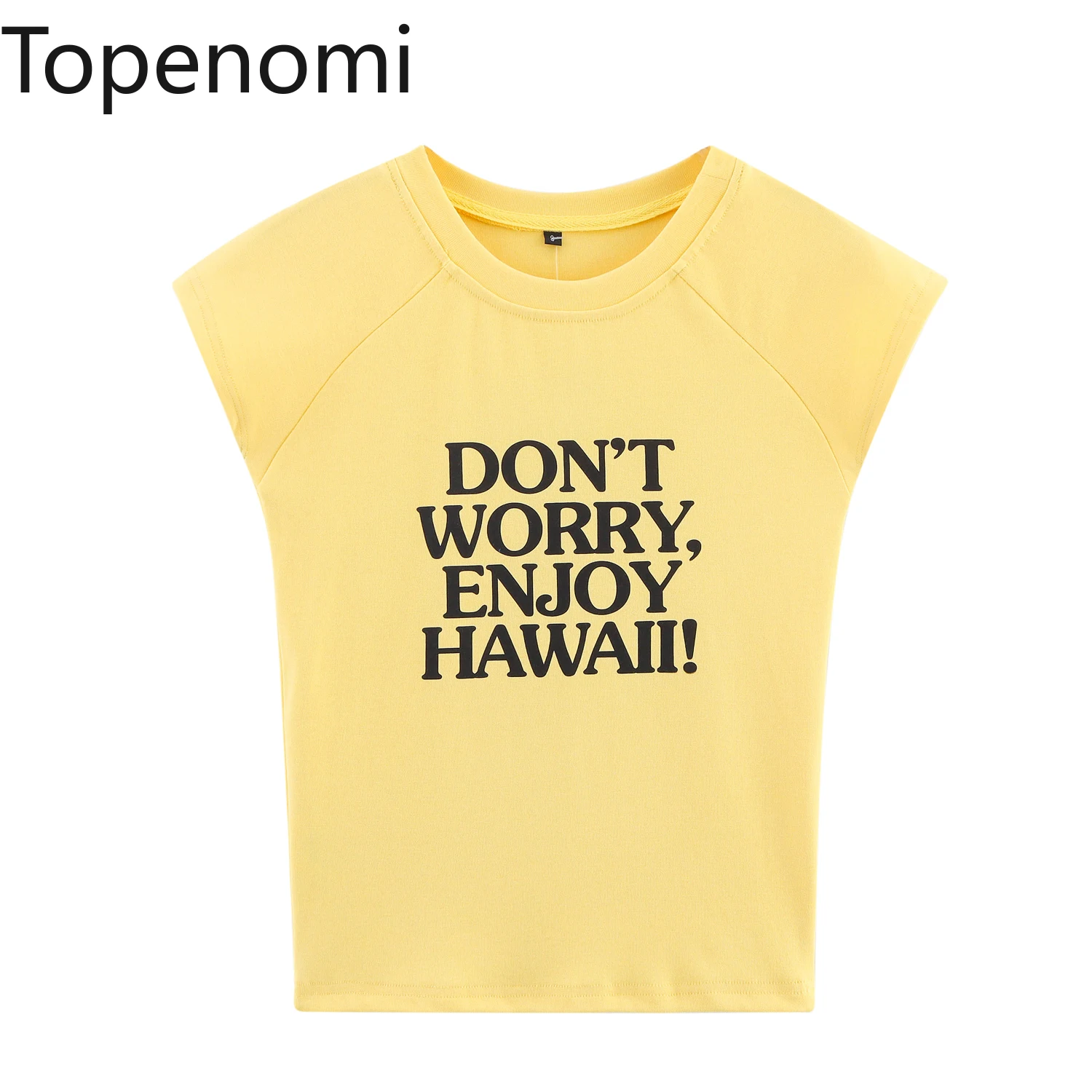 Topenomi Yellow Letter Print Tank Top Women 2025 Summer Round Neck Sleeveless Slim Fit Crop Top Casual Chic Versatile Ropa Mujer
Topenomi Yellow Letter Print Tank Top Women 2025 Summer Round Neck Sleeveless Slim Fit Crop Top Casual Chic Versatile Ropa Mujer